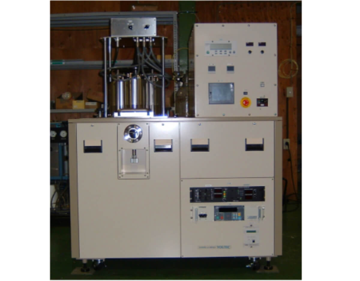 Batch Type Triple Cathode Sputtering System for Research and Development